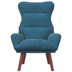 vidaXL Fauteuil relaxant Bleu 69 x 74 x 93 cm Velours