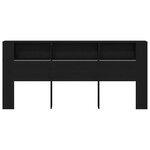 Cabinet de Tête vidaXL Noir Chêne 220x18 5x104 5 cm