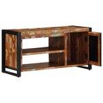 vidaXL Banc à Chaussures Multicolore Bois massif de récupération