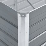 vidaXL Lit surélevé de jardin Acier galvanisé 160x40x45 cm Gris