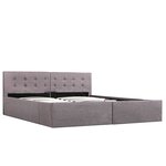 vidaXL Cadre de lit à stockage hydraulique Taupe Tissu 160x200 cm