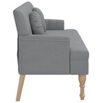 vidaXL Banc avec coussins gris clair 113x64 5x75 5 cm tissu
