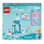 Lego 43199 disney la cour du château d'elsa  jouet de construction pour enfants  mini-poupée reine des neiges 2 et robe diamant