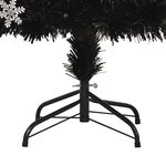 vidaXL Sapin de Noël et flocons de neige LED Noir 180 cm Fibre optique