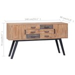 vidaXL Armoire latérale 110x30x75 cm Teck solide