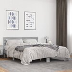vidaXL Cadre de lit sans matelas sonoma gris 160x200 cm