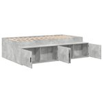 vidaXL Cadre de lit avec rangement Gris béton 100 x 200 cm
