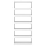 vidaXL Bibliothèque/Séparateur de pièce blanc bois d'ingénierie
