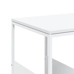 vidaXL Table d'appoint avec roues blanc 55x36x63 5cm bois d'ingénierie