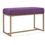 vidaXL Banc 80 cm Violet Velours