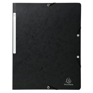 Chemise À Élastique Sans Rabat Carte Lustrée 400gm2 - A4 - Noir - X 25 - Exacompta