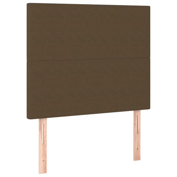 vidaXL Têtes de lit 2 Pièces Marron Foncé 80x5x78/88 cm Tissu