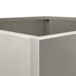 vidaXL Jardinières 2 Pièces argenté 42x40x39 cm acier inoxydable