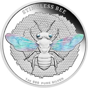 Pièce de monnaie en Argent 2 Dollars g 31.1 (1 oz) Millésime 2026 Australian Native Bees STINGLESS BEE