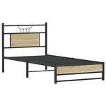 vidaXL Cadre de lit sans matelas chêne sonoma 90x200 cm