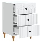 vidaXL Cabinet de chevet Blanc 43 x 41 x 66 5 cm Bois d'ingénierie