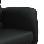 vidaXL Fauteuil inclinable avec repose-pied noir similicuir