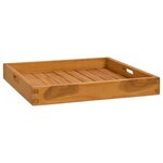 vidaXL Plateau de service 50x50 cm Bois de teck massif