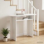 vidaXL Table console Blanc 100 x 39 5 x 75 cm Bois d'ingénierie