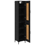 vidaXL Haut Armoire Chêne noir 34 5 x 34 x 180 cm Bois d'ingénierie
