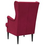 vidaXL Fauteuil Bordeaux Velours
