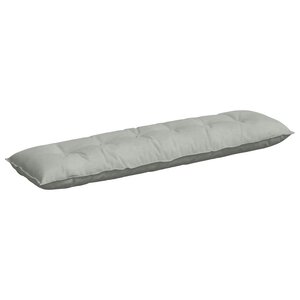 vidaXL Coussin de Dos Gris clair 180 x 50 cm Tissu en velours côtelé
