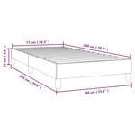 vidaXL Cadre de lit Crème 80x200 cm Tissu