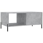 vidaXL Table basse gris béton 90x50x40 cm bois d'ingénierie
