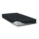 Drap housse microfibre 82 g - 140 x 190 cm - Bonnet 30 cm - Noir