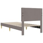 vidaXL Cadre de lit avec tête de lit Taupe 100 x 200 cm Tissu
