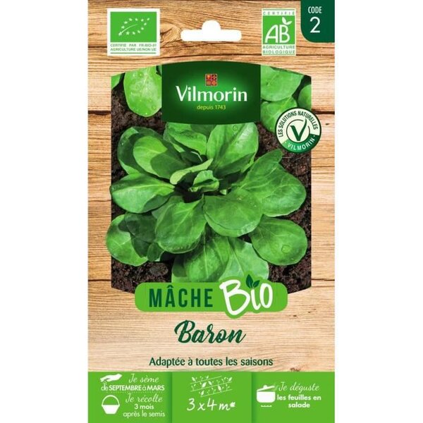 Mâche baron bio Vilmorin