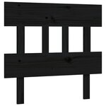 vidaXL Cadre de lit sans matelas noir bois de pin massif