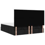 VidaXL Cadre de lit ottoman avec matelas noir 200x200cm tissu