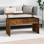 vidaXL Table basse Chêne fumé 102x50 5x52 5 cm Bois d'ingénierie