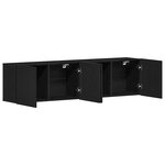 vidaXL Meubles TV 2 pièces Chêne noir 160 x 30 x 41 cm Bois d'ingénierie