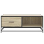vidaXL Table basse chêne sonoma 90x57x35 cm bois d'ingénierie et métal