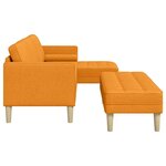 vidaXL Ensemble de Canapés avec coussin 2 Pièces Jaune foncé Polyester
