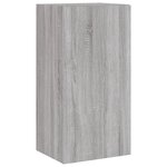 vidaXL Unités murales TV avec LED 4 Pièces gris sonoma bois d'ingénierie