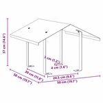 vidaXL Hotte de cheminée Argent 50 x 50 x 37 cm Acier inoxydable