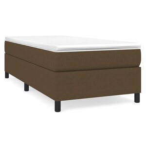 vidaXL Cadre de lit marron foncé 90x200 cm tissu