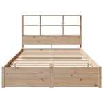 vidaXL Lit bibliothèque sans matelas 160x200 cm bois massif de pin