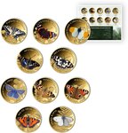 Monnaie BUTTERFLIES Wonder World Set 10 Or 3000 Francs Chad