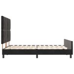 vidaXL Cadre de lit avec tête de lit Noir 140 x 190 cm Velours