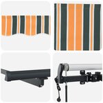 vidaXL Auvent Rétractable Vert et jaune 450 × 350 cm tissu