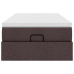 vidaXL Cadre de lit ottoman avec matelas marron foncé 90x190 cm tissu