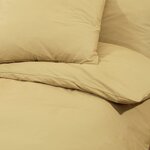 vidaXL Ensemble de housse de couette Taupe 260x220 cm Microfibre