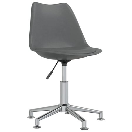 vidaXL Chaise pivotante de salle à manger Gris Similicuir