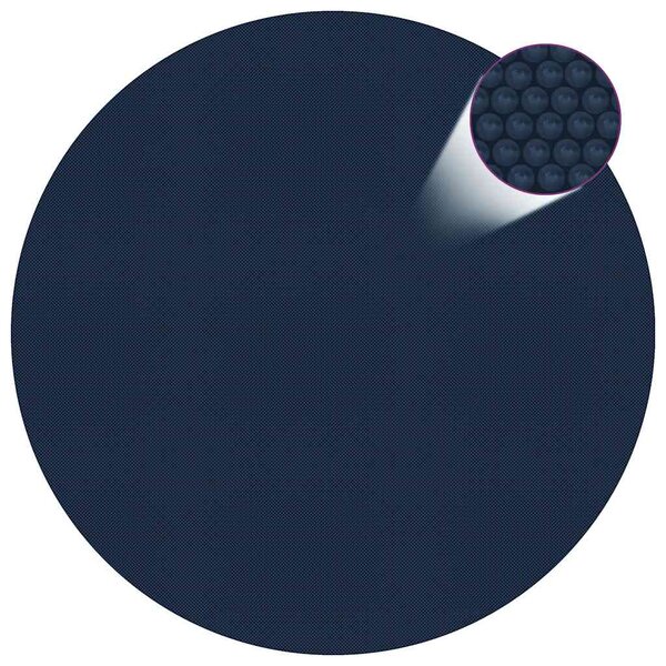vidaXL Film solaire de piscine flottant PE 455 cm Noir et bleu