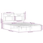 vidaXL Cadre de lit sans matelas chêne marron 140x190 cm