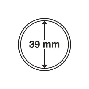 Capsules rondes 39mm pour monnaies de collection. Paquet - 100 capsules